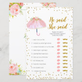 April Shower zei dat ze Kaart zei (Voorkant / Achterkant)