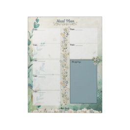 April Showers 7-daagse lege maaltijdplanner Notitieblok