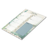 April Showers 7-daagse lege maaltijdplanner Notitieblok (Schuin)