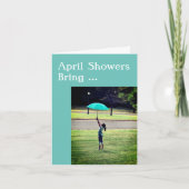 April Showers and May Flowers greeting card Kaart (Voorkant)