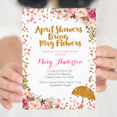 April Showers Baby shower Uitnodiging