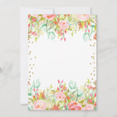 April Showers Baby shower Uitnodiging (Achterkant)