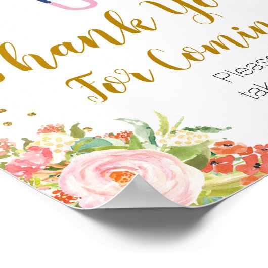 April Showers Breng May Hartelijk dank voor uw kom Poster (Hoek)