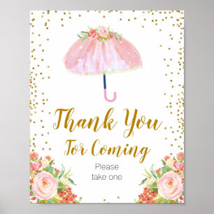 April Showers Breng May Hartelijk dank voor uw kom Poster