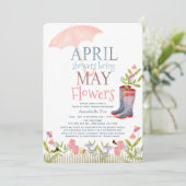 April Showers brengen de moedwillige bloemen drijv Kaart (Staand voorkant)