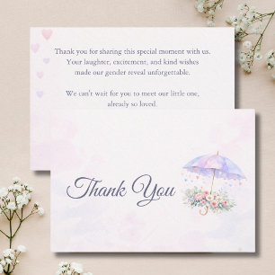 April showers brengen May bloemen Baby Shower  Bedankkaart