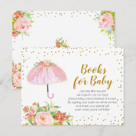 April showers brengen May bloemen Boeken voor baby Uitnodiging Briefkaart