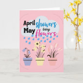 APRIL SHOWERS BRENGEN MAY FLOWERS KAART (Gele Bloem)