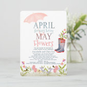 April Showers brengen May Flowers Shower per Mail Kaart (Staand voorkant)