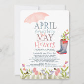 April Showers brengen May Flowers Shower per Mail Kaart (Voorkant)