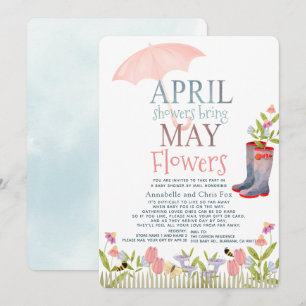 April Showers brengen May Flowers Shower per Mail Kaart