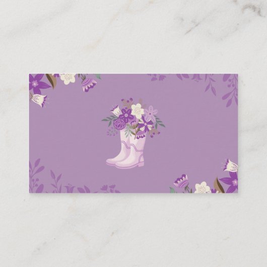 April Showers brengen modebloemen diapraffle Informatiekaartje (Achterkant)