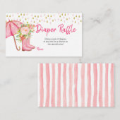 April Showers brengen modebloemen diapraffle Informatiekaartje (Voorkant / Achterkant)