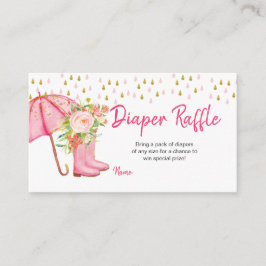 April Showers brengen modebloemen diapraffle Informatiekaartje