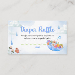 April Showers brengen modebloemen diapraffle Informatiekaartje