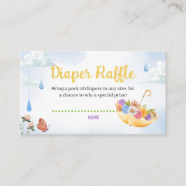 April Showers brengen modebloemen diapraffle Informatiekaartje