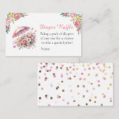 April Showers brengen modebloemen diapraffle Informatiekaartje (Voorkant / Achterkant)