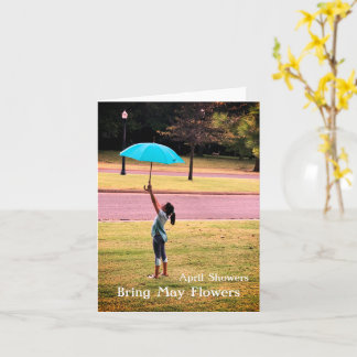 April Showers brengen Wenskaart mei bloemen Kaart
