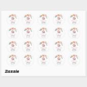 April Showers brengt May Flowers Baby shower-gunst Ronde Sticker (Vel)