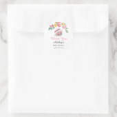 April Showers brengt May Flowers Baby shower-gunst Ronde Sticker (Tas)