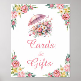 April Showers brengt Mei Bloemen Kaarten en gesche Poster