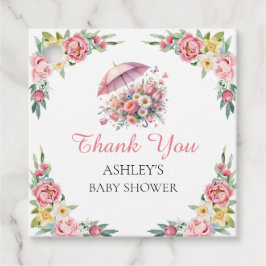 April Showers brengt mei Flowers Baby shower Bedankjes Labels