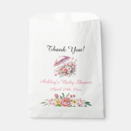 April Showers brengt mei Flowers Baby shower Bedankzakje