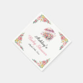 April Showers brengt mei Flowers Baby shower Servet (Hoek)