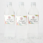 April Showers brengt mei Flowers Baby shower Waterfles Etiket (Flessen)
