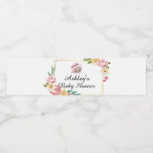 April Showers brengt mei Flowers Baby shower Waterfles Etiket (Enkel label)