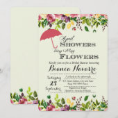 April Showers Bridal Shower Uitnodiging (Voorkant / Achterkant)