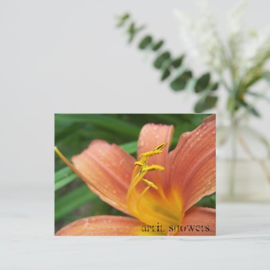 April Showers Briefkaart (Staand voorkant)