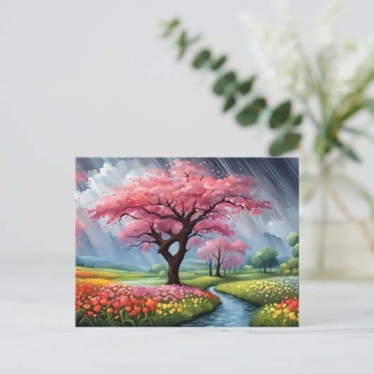 April Showers Briefkaart (Staand voorkant)