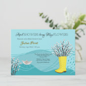 April Showers Bruidsuitzetting Kaart (Staand voorkant)