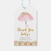 April Showers halen May Flowers Dank je label Cadeaulabel (Voorkant)