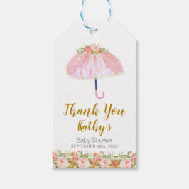 April Showers halen May Flowers Dank je label Cadeaulabel