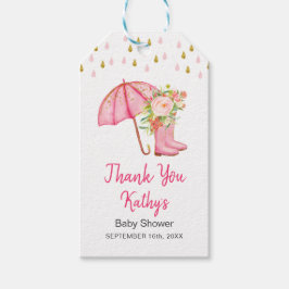 April Showers halen May Flowers Dank je label Cadeaulabel
