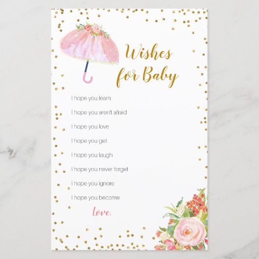 April Showers halen May Flowers Wishes for Baby (Voorkant)