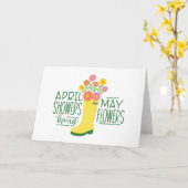 April Showers Kaart (Gele Bloem)