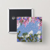 April Showers Knop Vierkante Button 5,1 Cm (Voorkant /achterkant)