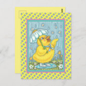 APRIL SHOWERS KUNNEN STROMEN, SPRING CHICK BRIEFKA BRIEFKAART (Voorkant / Achterkant)
