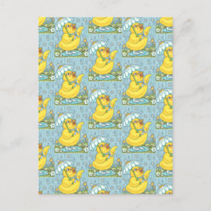 APRIL SHOWERS KUNNEN STROMEN, SPRING CHICK BRIEFKA BRIEFKAART