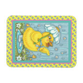 APRIL SHOWERS KUNNEN STROMEN, SPRING CHICK MAGNET MAGNEET (Horizontaal)