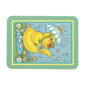 APRIL SHOWERS KUNNEN STROMEN, SPRING CHICK MAGNET MAGNEET (Horizontaal)