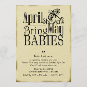 April Showers May Baby Kaart