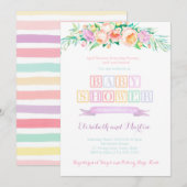 April Showers May Flowers Baby Shower Invitations Kaart (Voorkant / Achterkant)