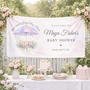 April Showers May Flowers Baby Shower Welkom Spandoek
