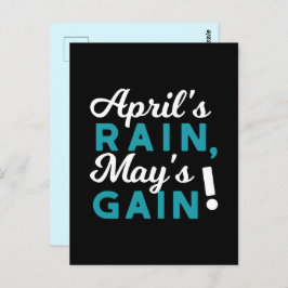 April Showers May Flowers Inspirerend Quote Briefkaart