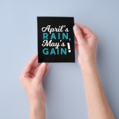 April Showers May Flowers Inspirerend Quote Flyer (Hand)