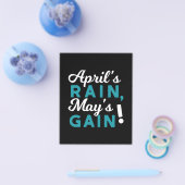 April Showers May Flowers Inspirerend Quote Flyer (Enkel)